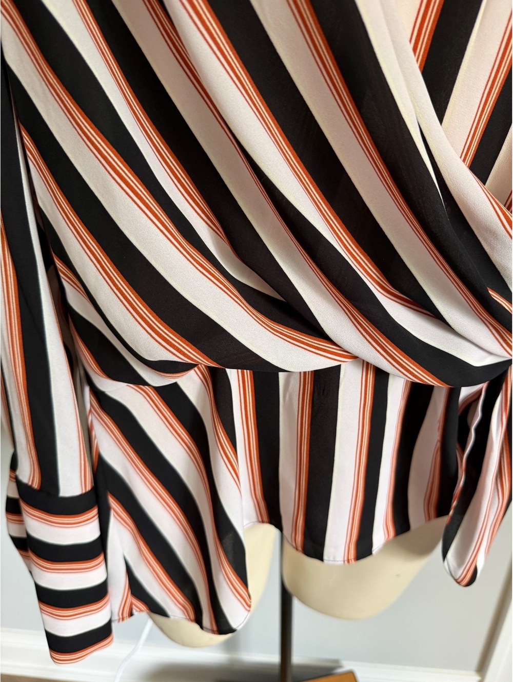 Chelsea28 Women's Striped Wrap Blouse XL - Picture 7 of 8